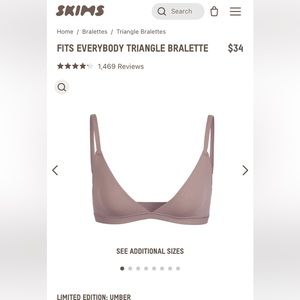 SKIMS fits everybody triangle bralette in Limited Addition Umber